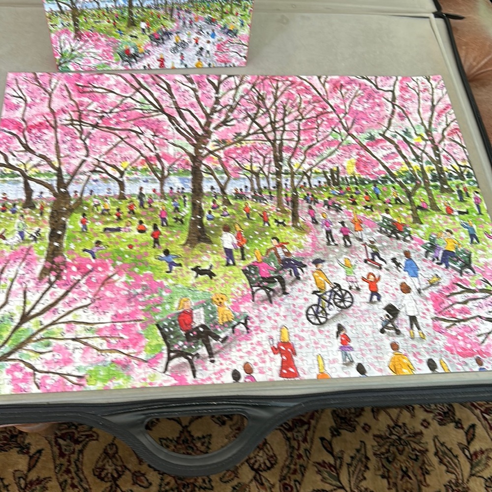 1000 piece cherry blossoms puzzle by Michael storrings